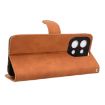 Vivo Y28 4G Brown Leather Phone Case - Magnetic Flip Design - 5