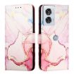 Motorola Edge 50 Fusion PT003 Marble Pattern Flip Leather Phone Case - Rose Gold - 2