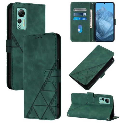 Ulefone Note 14 Crossbody Green Leather Phone Case - 1