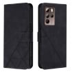 HTC U24 Pro Crossbody 3D Embossed Flip Leather Phone Case - Black - 2
