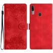 Motorola Moto E6 Plus Cherry Blossom Butterfly PU Phone Case (Red) - 1
