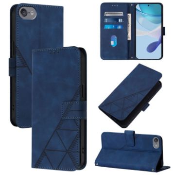 Blue Crossbody 3D Embossed Leather Case for iPod Touch 7/6/5 - 1