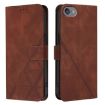 iPod Touch 7/6/5 Crossbody 3D Embossed Flip Leather Phone Case - Brown - 2