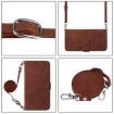 iPod Touch 7/6/5 Crossbody 3D Embossed Flip Leather Phone Case - Brown - 3