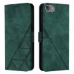 Dark Green Crossbody 3D Embossed Leather Case for iPod Touch 7/6/5 - 2