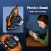 iPad Pro 11 2024 Robot Silicone Hybrid Tablet Case - Black Orange - 4