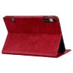 Samsung Galaxy Tab S9 FE/S9/S8/S7 Cat Buckle Leather Smart Tablet Case - Red - 3