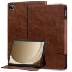 Samsung Galaxy Tab A9+ Cat Buckle Leather Tablet Case - Brown - 1