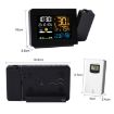 Color Screen Temperature Humidity Meter Projection Clock - UK Plug - 3