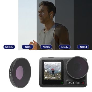JUNESTAR ND16 Camera Lens Filter for DJI Osmo Action - 1