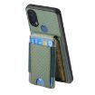 Motorola Moto E20/E30 Carbon Fiber Wallet Stand Case - Green - 3