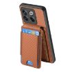 OnePlus 11 Carbon Fiber Wallet Stand Phone Case - Brown - 3