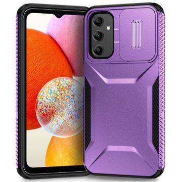 Samsung Galaxy A14 5G Sliding Camshield Phone Case - Purple - 1