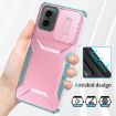 Motorola Moto G 5G 2024 Sliding Camshield Phone Case - Pink/Grey Green - 3