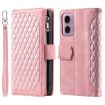 Motorola Moto E14 Rose Gold Leather Phone Case with Lanyard - 2