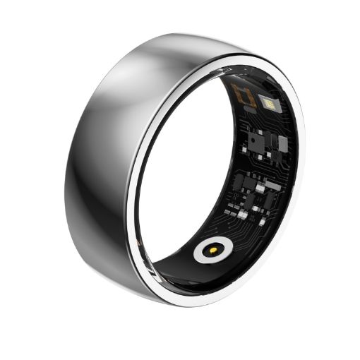 R09M SIZE 18 Smart Ring - Health Monitoring/Care - Silver - 1