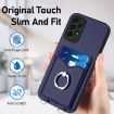 Samsung Galaxy A13 4G R20 Crossbody Rope Ring Card Holder Phone Case Blue - 5