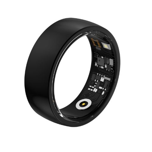 R09M SIZE 22 Smart Ring - Health Monitoring/Care - Black - 1