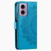Motorola Moto G85 Blue Leather Phone Case with Lanyard - 3