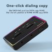 Blueendless RGB Dual NVME or Dual SATA M.2 Hard Drive Base Box - 6