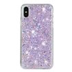 iPhone XR Transparent Glitter TPU Phone Case - Purple - 1