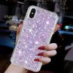 iPhone XR Transparent Glitter TPU Phone Case - Purple - 4