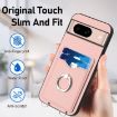 Google Pixel 8a R20 Crossbody Rope Ring Card Holder Phone Case (Pink) - 5