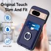 Google Pixel 8a R20 Crossbody Rope Ring Card Holder Phone Case Blue - 5