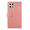 T-Mobile REVVL 7 5G Pink Flip Leather Phone Case - Y-shaped Pattern - 3