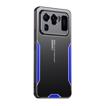Xiaomi Mi 11 Ultra Blade Series TPU Hybrid Metal Phone Case - Blue - 1