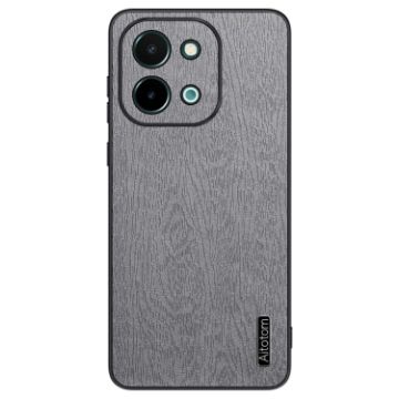 Grey Tree Bark Leather Shockproof Phone Case for vivo Y28 4G - 1