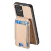 OPPO Reno10 Global Carbon Fiber Wallet Stand Phone Case - Khaki - 3