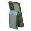 OPPO Find X5 Carbon Fiber Wallet Stand Phone Case - Green - 3