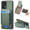 OPPO Find X5 Pro Carbon Fiber Wallet Stand Phone Case - Green - 1
