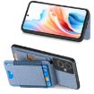 OPPO A57 4G Blue Wallet Stand Phone Case - 5