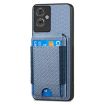 OPPO A72 5G Blue Carbon Fiber Wallet Stand Case - 2