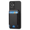 OPPO A72 5G Carbon Fiber Wallet Stand Phone Case - Black - 2