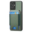 OPPO A72 5G Green Carbon Fiber Wallet Stand Phone Case - 2
