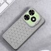 Tecno Spark 20 Honeycomb Radiating Holder TPU Phone Case with Lanyard - Grey - 2
