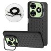 Tecno Spark 20 Honeycomb Radiating Holder TPU Phone Case with Lanyard - Black - 1