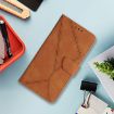 Brown Embossed Leather Phone Case for Motorola Moto E14 - 2