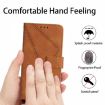 Brown Embossed Leather Phone Case for Motorola Moto E14 - 6