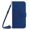 T-Mobile REVVL 7 5G Sun Flower Leather Flip Case - Dark Blue - 2