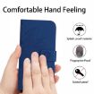 T-Mobile REVVL 7 5G Sun Flower Leather Flip Case - Dark Blue - 4