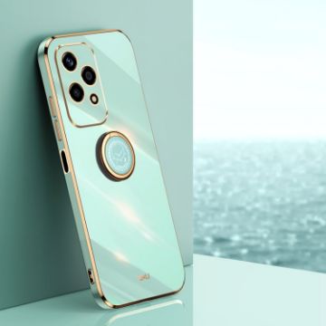 For Honor 200 Lite Mint Green TPU Shockproof Case with Ring Holder - 1