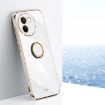 Vivo V30E XINLI 6D Plating Gold Edge TPU Case - White - 1