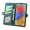 Samsung Galaxy M33 Geometric Zipper Wallet Leather Phone Case (Green) - 3