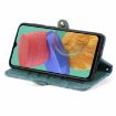 Samsung Galaxy M33 Geometric Zipper Wallet Leather Phone Case (Green) - 4