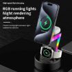 Apple Series 3 In 1 RGB Light Magsafe Magnetic Mobile Phone Holder Wireless Charger - 5