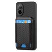 Realme C21 Carbon Fiber Wallet Stand Phone Case - Black - 2